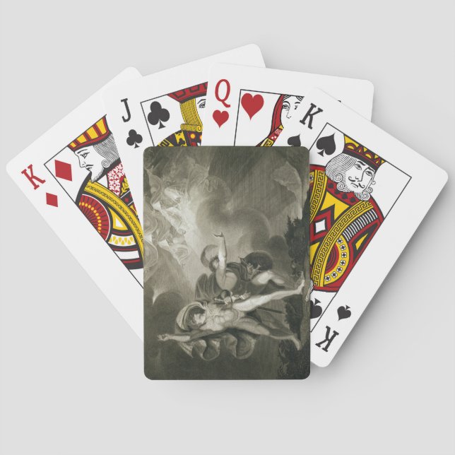 Macbeth, Banquo and the Three Witches on the Heath Playing Cards (Back)