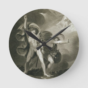 Macbeth, Banquo and the Three Witches on the Heath Round Clock