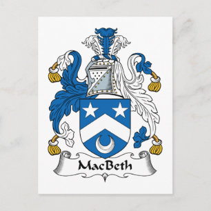 MacBeth Family Crest Postcard