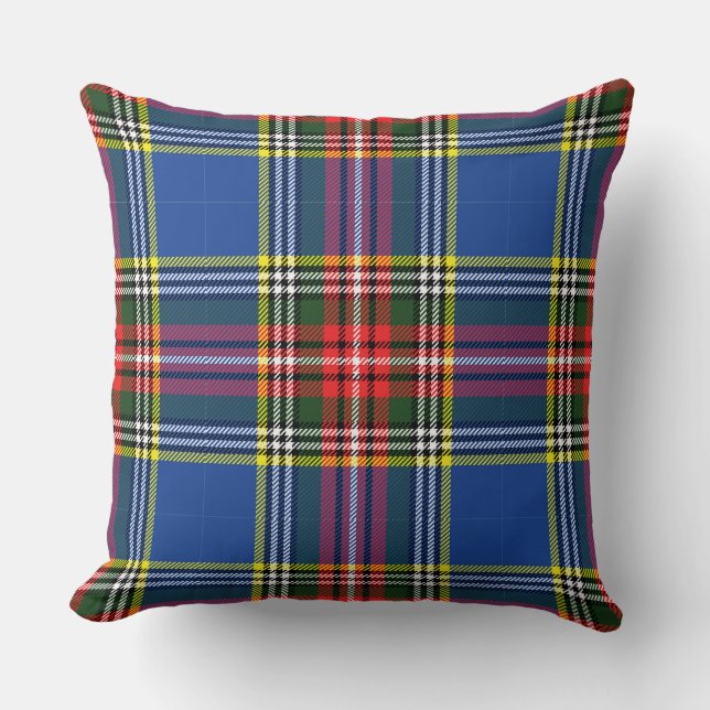 MacBeth Modern Tartan Plaid Scottish Colourful  Cushion (Front)