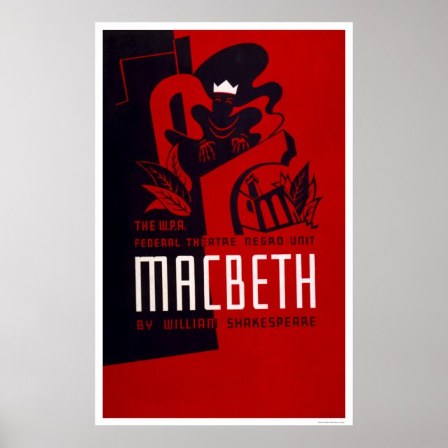 Macbeth Negro Theater 1937 WPA Poster (Front)