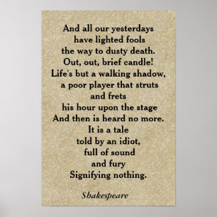 Macbeth quote - poster