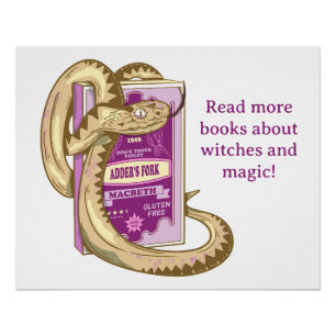 Macbeth Red books about witches Poster