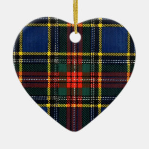 Macbeth Tartan- Monogram Ceramic Ornament