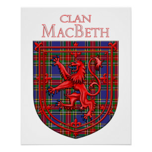 MacBeth Tartan Scottish Plaid Lion Rampant Poster