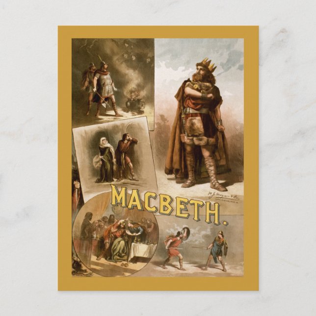 Macbeth, the Play 1884 Postcard (Front)