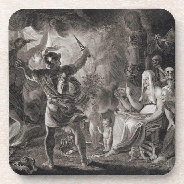 Macbeth, the Three Witches and Hecate in Act IV, S Coaster (Front)