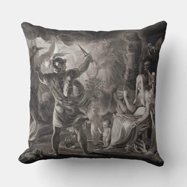 Macbeth, the Three Witches and Hecate in Act IV, S Cushion (Front)