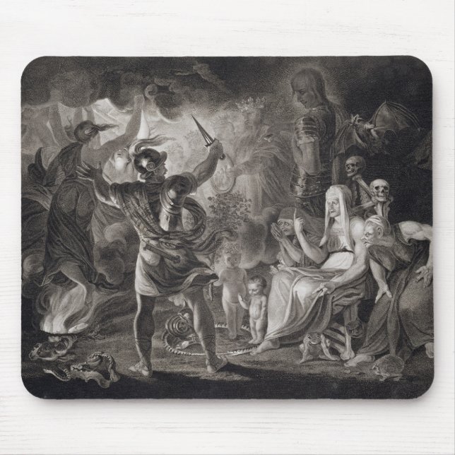 Macbeth, the Three Witches and Hecate in Act IV, S Mouse Pad (Front)