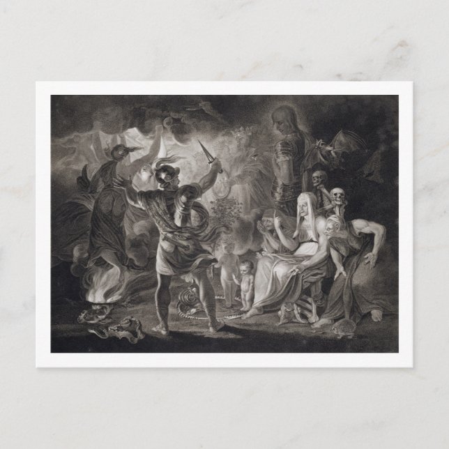 Macbeth, the Three Witches and Hecate in Act IV, S Postcard (Front)