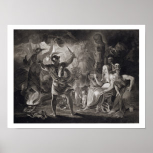 Macbeth, the Three Witches and Hecate in Act IV, S Poster