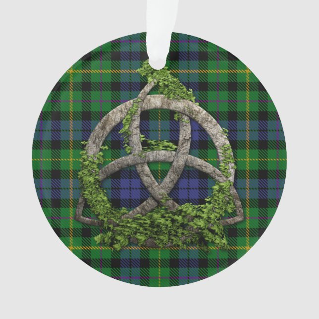 MacBride Tartan And Celtic Trinity Knot Ornament (Front)