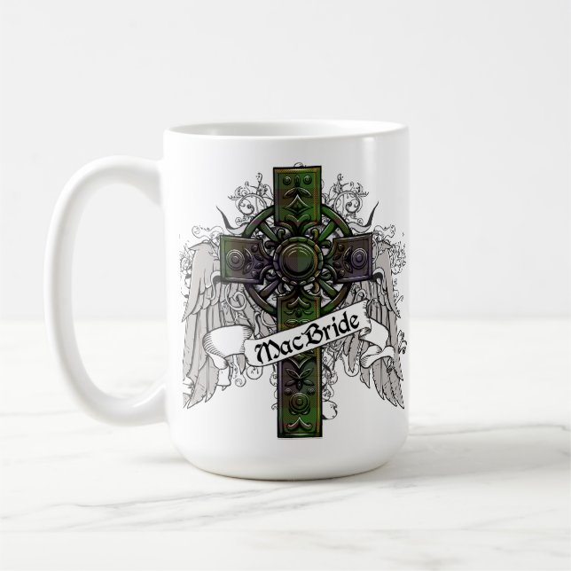 MacBride Tartan Cross Coffee Mug (Left)
