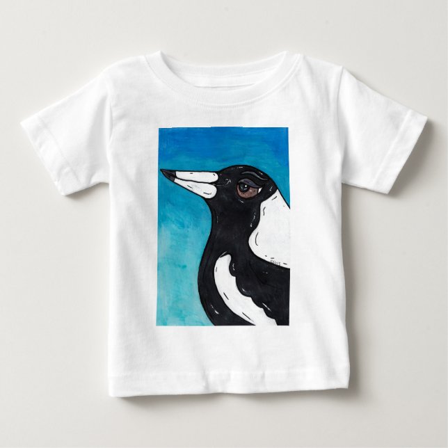 Macca the Magpie Baby T-Shirt (Front)
