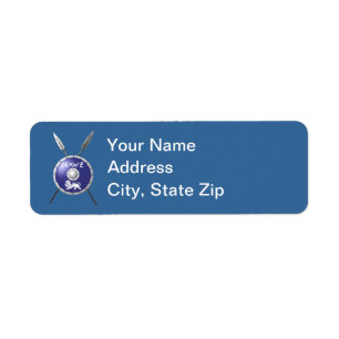 Maccabee Shield And Spears Return Address Label