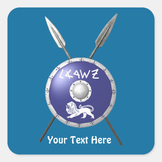 Maccabee Shield And Spears Square Sticker (Front)