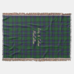 MacCallum Clan Tartan Plaid Throw Blanket