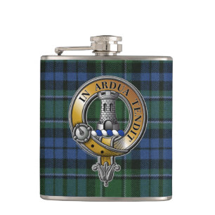 MacCallum Tartan & Badge Hip Flask