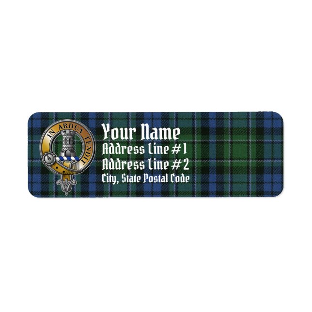 MacCallum Tartan & Badge Return Address Label (Front)