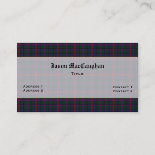 MacCaughan Tartan Plaid Custom Business Card