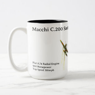 Macchi C.200 Saetta aeroplane mug
