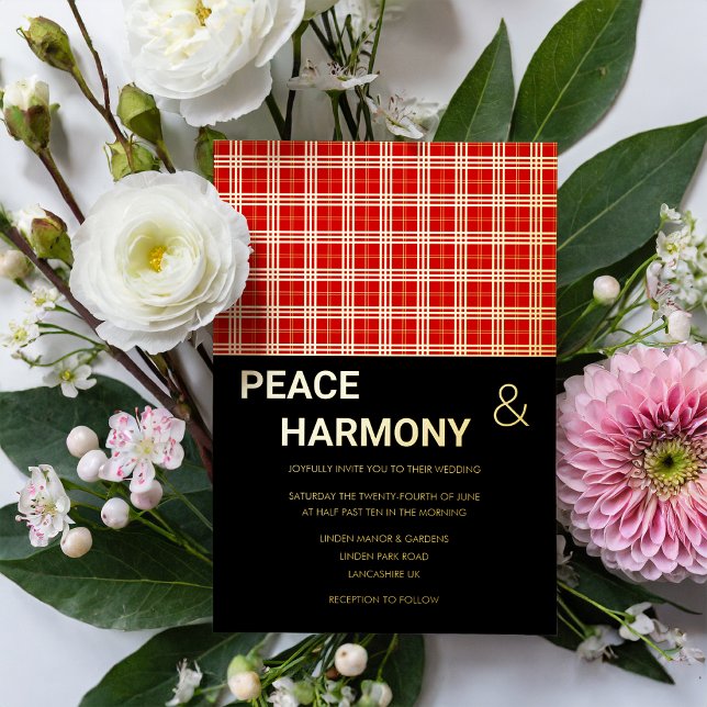 MacClan Tartan Red Black Gold Pattern Wedding (Creator Uploaded)