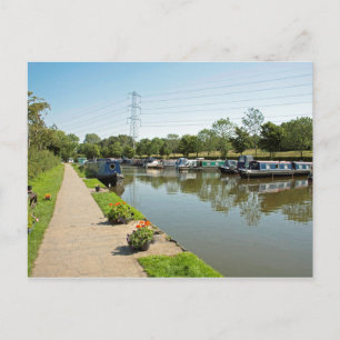 Macclesfield Canal Higher Poynton Cheshire Postcard