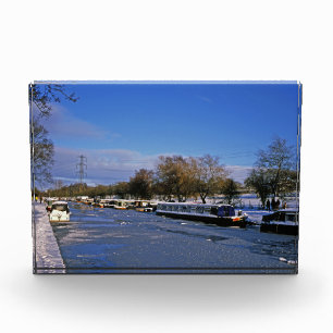Macclesfield Canal Winter Cheshire Holiday Card Po Photo Block