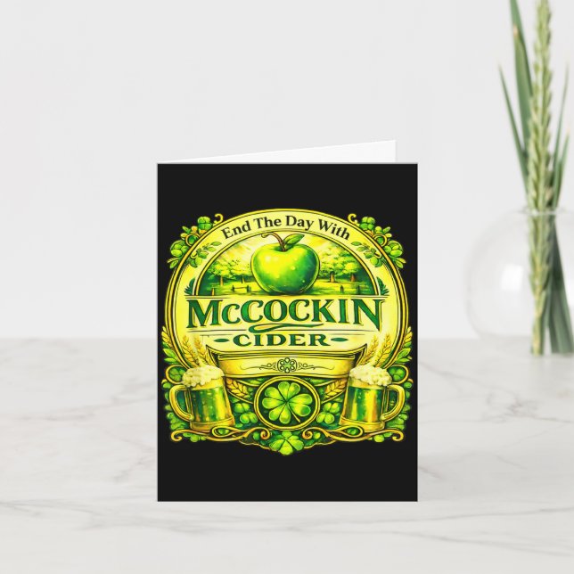Maccockin cider funny st patrick's day  card (Front)