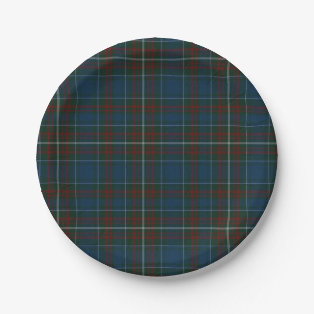 MacConnell Clan Tartan Plaid Paper Plate (Front)