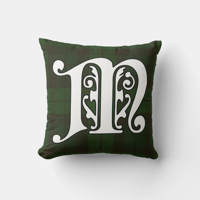 MacCormick Clan Tartan Monogram Cushion (Front)