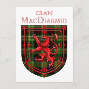 MacDiarmid Tartan Scottish Plaid Lion Rampant Postcard