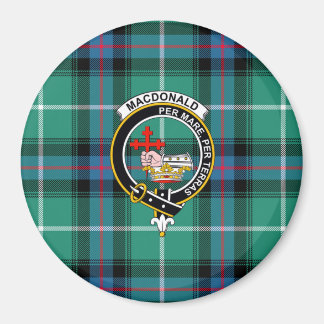 MacDonald Clan Badge and Tartan Magnet