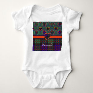 Macdonald clan Plaid Scottish tartan Baby Bodysuit