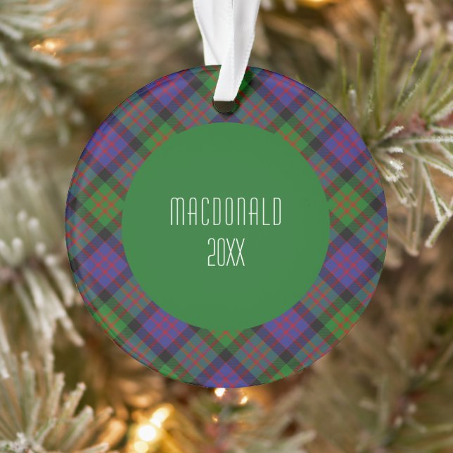 MacDonald Clan Tartan Plaid Pattern Ornament (Tree)