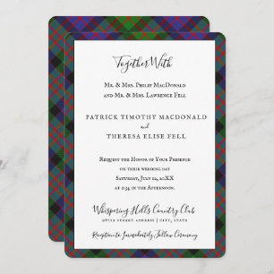 MacDonald Clan Tartan Scottish Plaid Invitation