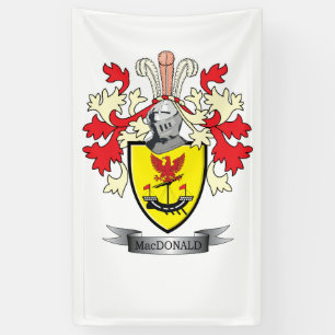 MacDonald Family Crest Coat of Arms Banner