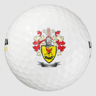 MacDonald Family Crest Coat of Arms Golf Balls
