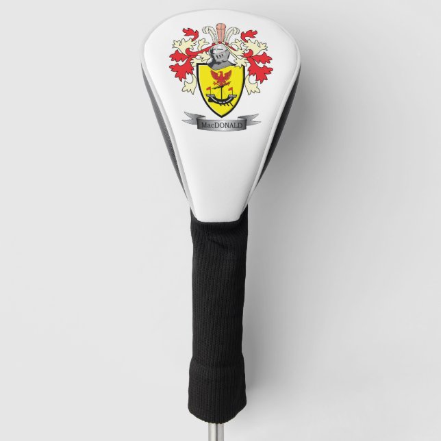 MacDonald Family Crest Coat of Arms Golf Head Cover (Front)