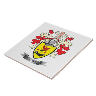MacDonald Family Crest Coat of Arms Tile