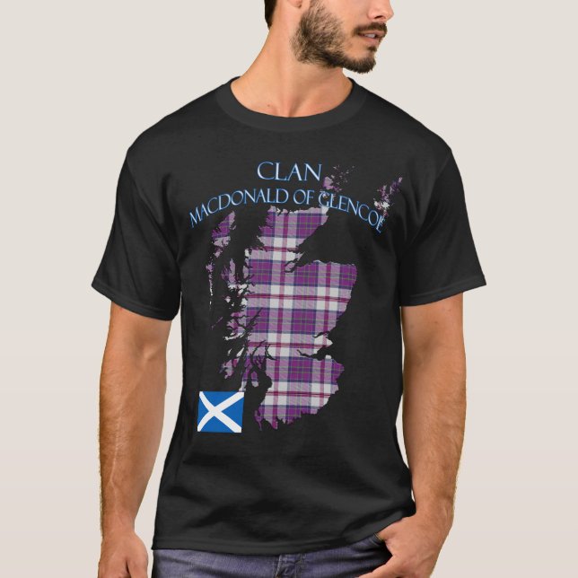 MacDonald of Glencoe Scottish Clan Tartan Scotland T-Shirt (Front)