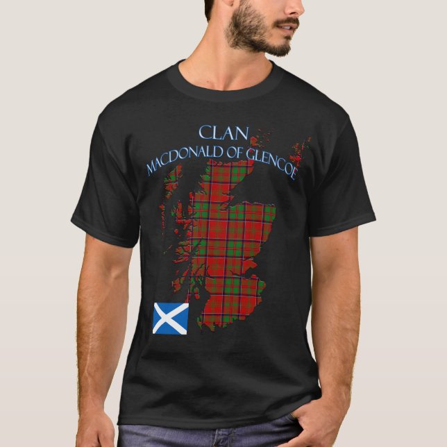 MacDonald of Glencoe Scottish Clan Tartan Scotland T-Shirt (Front)