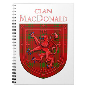 MacDonald of Sleat Tartan Scottish Plaid Lion Ramp Notebook