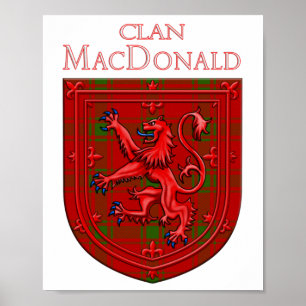 MacDonald of Sleat Tartan Scottish Plaid Lion Ramp Poster