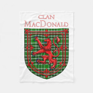 MacDonald of the Isles Ancient Tartan Fleece Blanket
