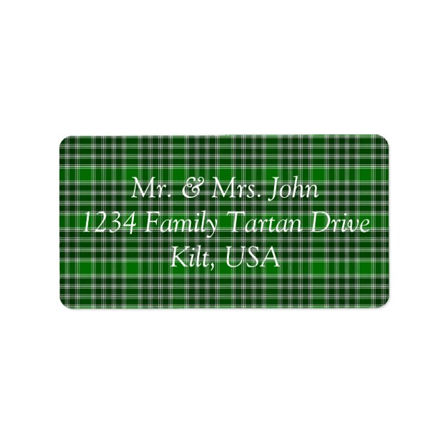 MacDonald Of The Isles Ancient Tartan Label (Front)