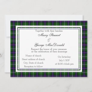 MacDonald Of The Isles Scottish Wedding Invitation