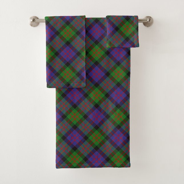 Macdonald Scottish Clan Tartan Plaid Towels (Insitu)