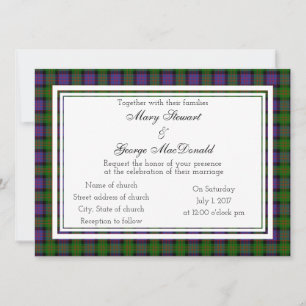 MacDonald Scottish Wedding Invitation