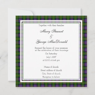 MacDonald Scottish Wedding Square Invitation